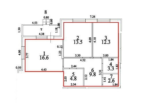 Планировка 2-комн. 4