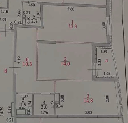 Планировка 2-комн. 5