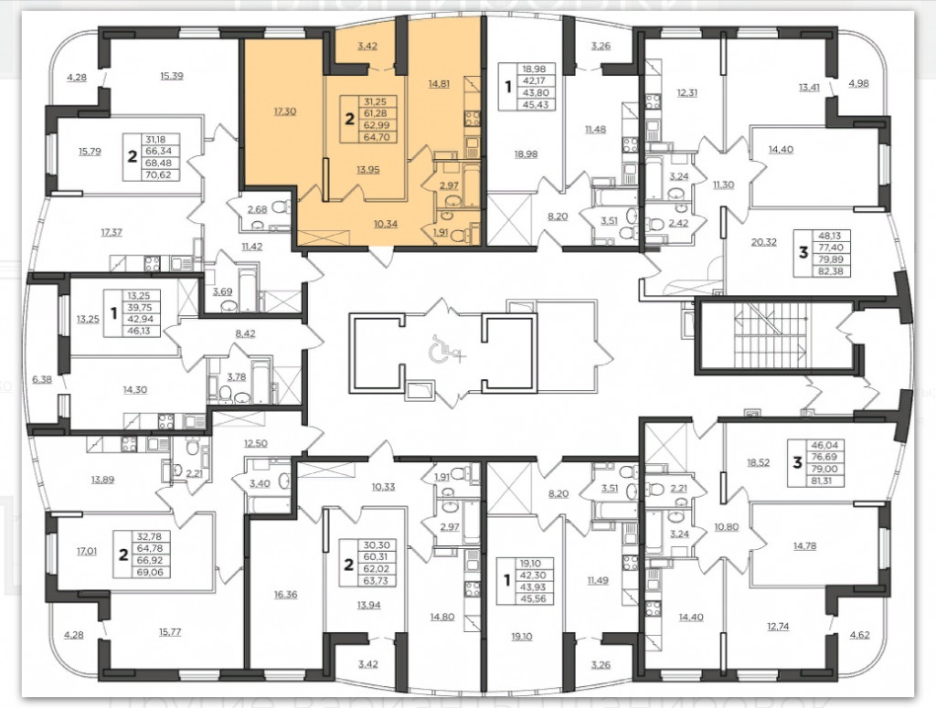 Планировка 2-комн. 11